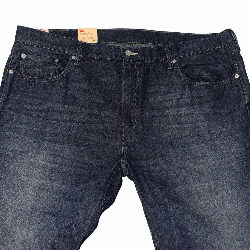 Levi’s 559 Jeans Mens 44x30 (44x28.5) Black Relaxed Straight Stretch Denim NWT - Picture 4 of 7
